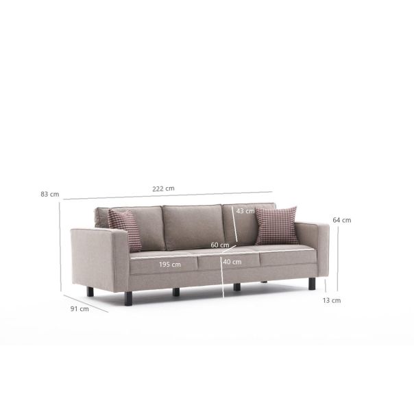 ATELIER DEL SOFA Trosed Kale Linen, krem - 825BLC2730