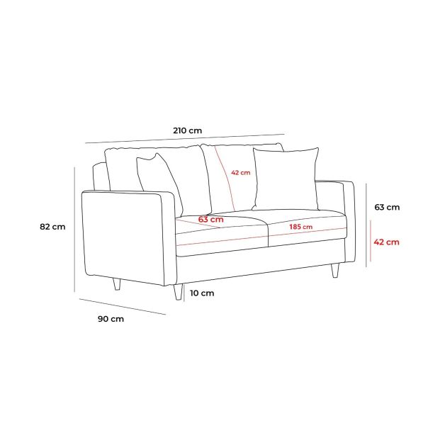 ATELIER DEL SOFA Trosed Eva, krem - 825BLC2780