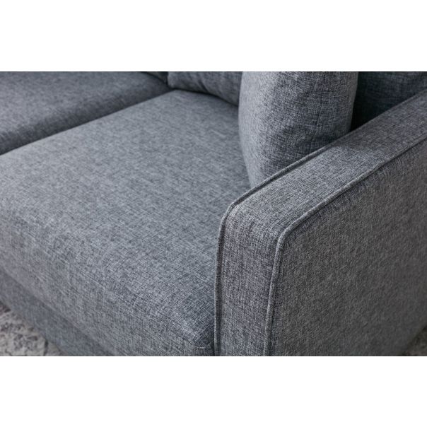 ATELIER DEL SOFA Ugaona garnitura sa tabureom Eva, desna, siva - 825BLC2781