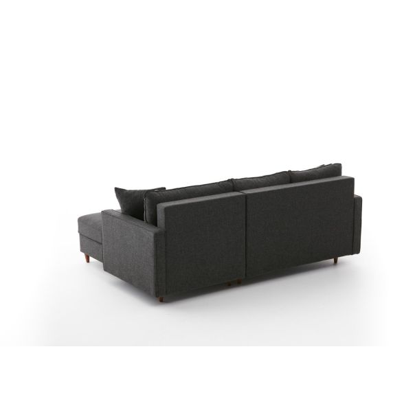 ATELIER DEL SOFA Ugaona garnitura sa tabureom Eva, desna, antracit - 825BLC2783