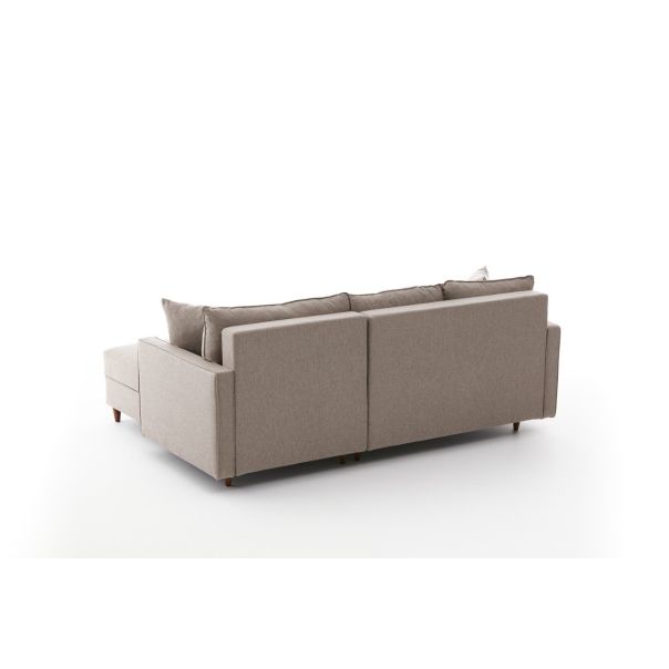 ATELIER DEL SOFA Ugaona garnitura sa tabureom Eva, desna, krem - 825BLC2785