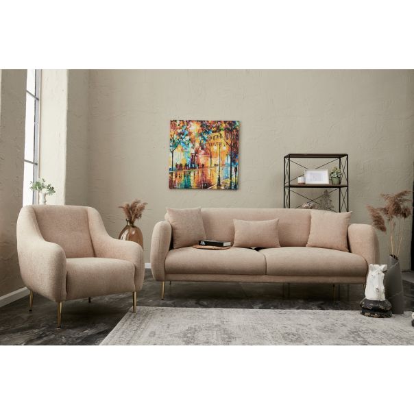 ATELIER DEL SOFA Sofa trosed Simena, bež - 825BLC2836