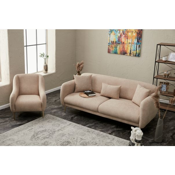 ATELIER DEL SOFA Sofa trosed Simena, bež - 825BLC2836