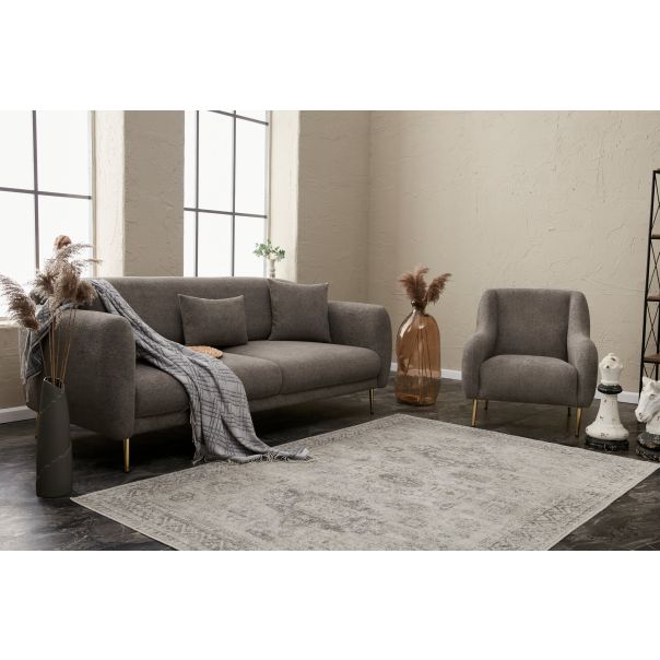 ATELIER DEL SOFA Sofa trosed Simena, siva - 825BLC2838