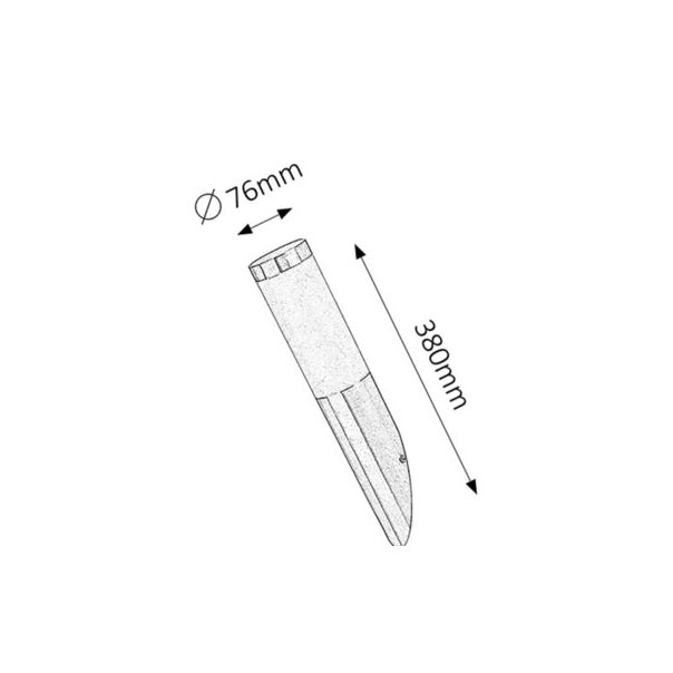 Rabalux Spoljna zidna rasveta Inox torch E27 1x MAX 25W brušeni hrom (8261) - 8261