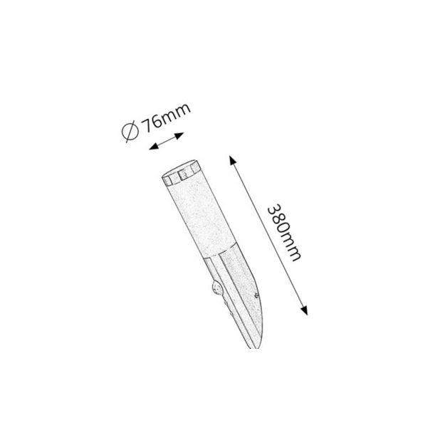 Rabalux Spoljna zidna rasveta Inox torch E27 1x MAX 25W brušeni hrom (8266) - 8266-1