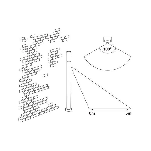 Rabalux Spoljna podna rasveta Inox torch E27 1x MAX 25W brušeni hrom (8267) - 8267-1