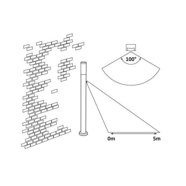 Rabalux Spoljna podna rasveta Inox torch E27 1x MAX 25W brušeni hrom (8268) - 8268