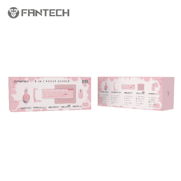 FANTECH Combo set P51 Sakura 5u1, roze - 218217