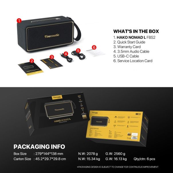 Fantech Bluetooth zvucnik FBS2 Hako Nomad crni - EP3199325