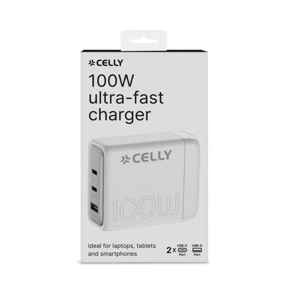 CELLY Punjač 100W PRO POWER - PS3GAN100WWH