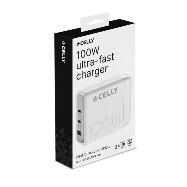 CELLY Punjač 100W PRO POWER - PS3GAN100WWH