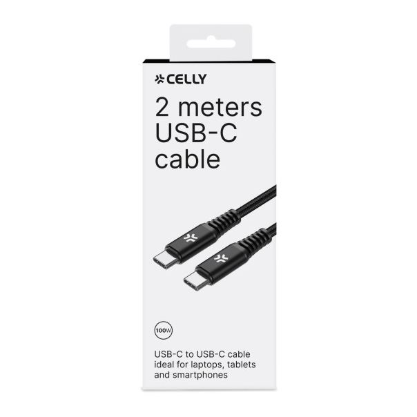 CELLY Kabl POWER DELIVERY USB-C na USB-C 100W - USBCUSBC100WBK