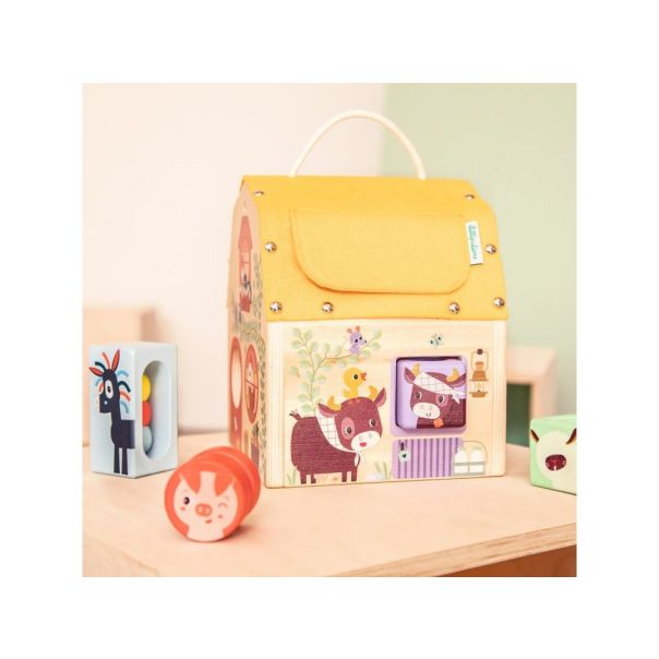 LILLIPUTIENS Drvena kucica sa aktivnostima Oblici - 83445