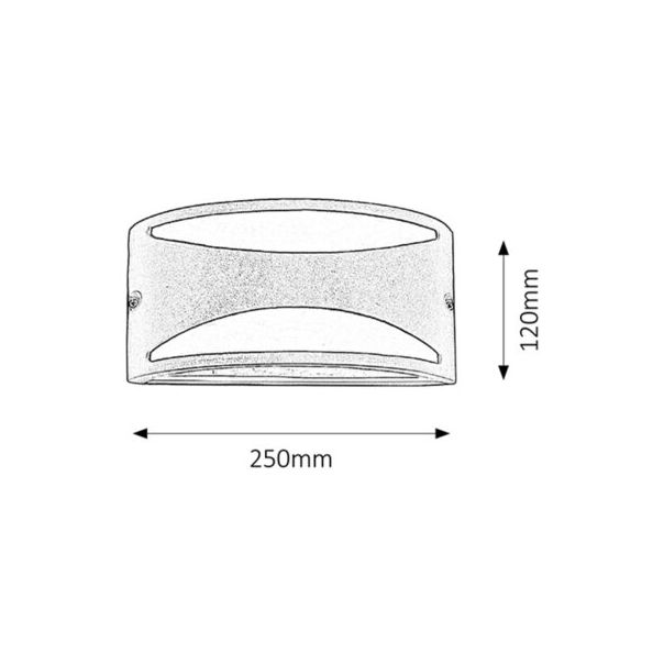 Rabalux Spoljna zidna rasveta Manhattan E27 1x MAX 60W mat crno (8359) - 8359