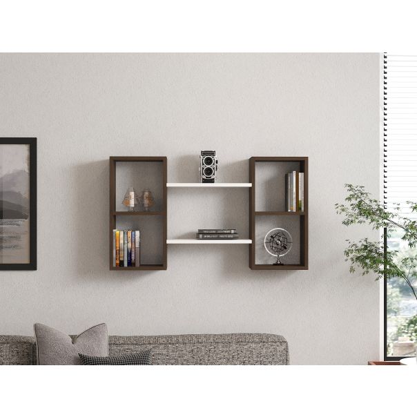 HANAH HOME Zidna polica Bambi, bela/braon - 835PUQ1604