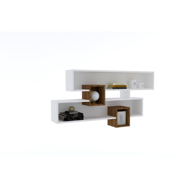 HANAH HOME Zidna polica Karen, braon/bela - 835PUQ1607