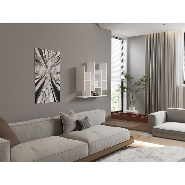 HANAH HOME Zidna polica Flower, bela - 835PUQ1632