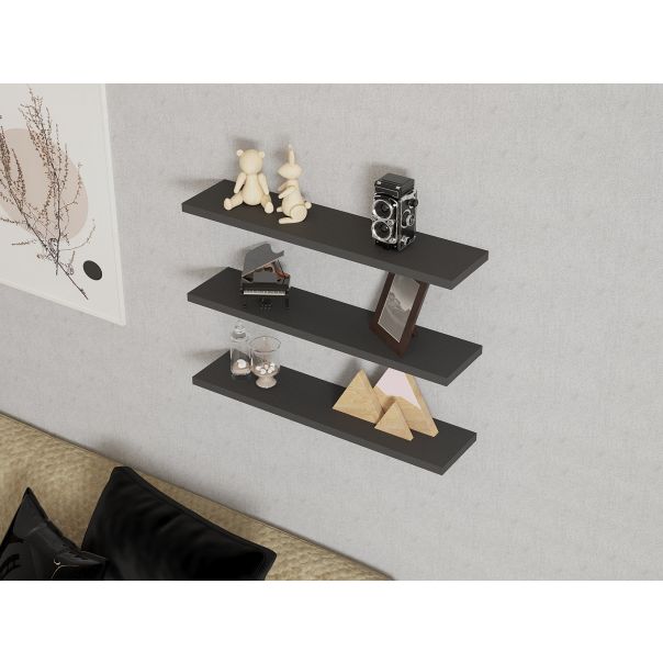 HANAH HOME Zidna polica Boss, antracit - 835PUQ1657