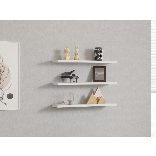 HANAH HOME Zidna polica Boss, bela - 181891