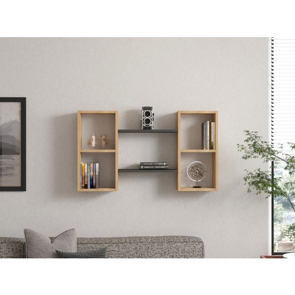 HANAH HOME Zidna polica Bambi, krem/antracit - 835PUQ1671