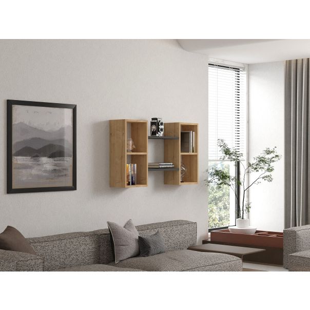 HANAH HOME Zidna polica Bambi, krem/antracit - 835PUQ1671