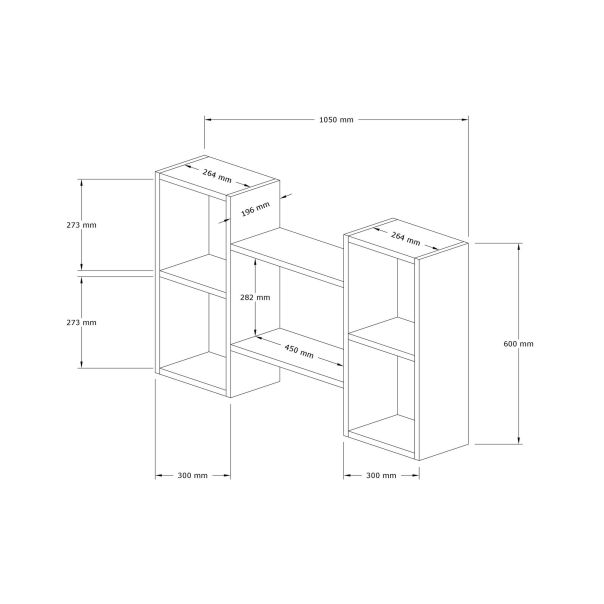 HANAH HOME Zidna polica Bambi, krem/antracit - 835PUQ1671