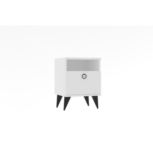 HANAH HOME Noćni ormarić Barlo, bela - 835PUQ2701