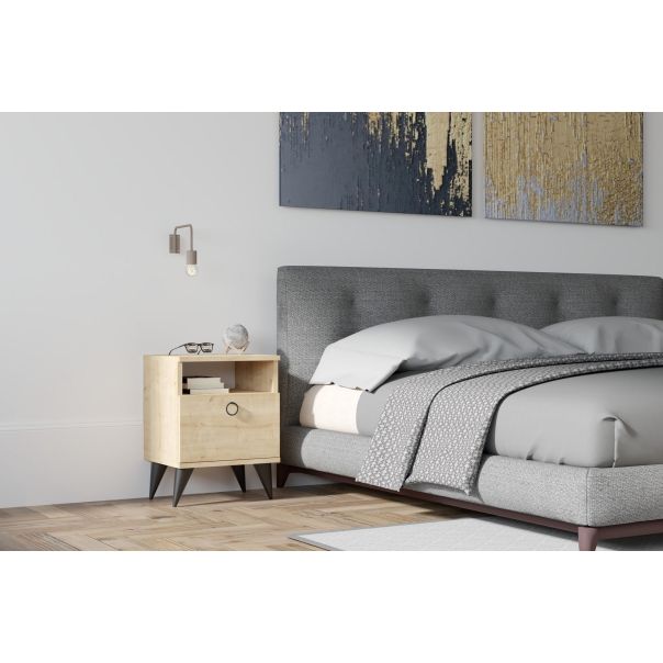 HANAH HOME Noćni ormarić Barlo, krem - 835PUQ2703