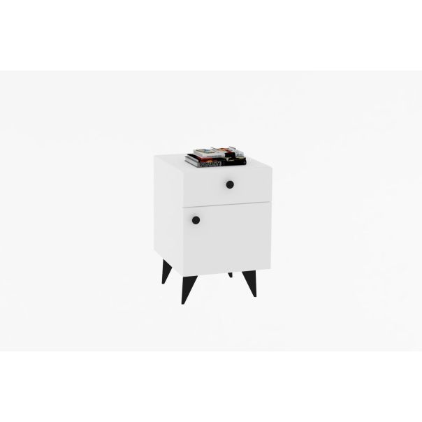 HANAH HOME Noćni ormarić Pila, bela - 835PUQ2711