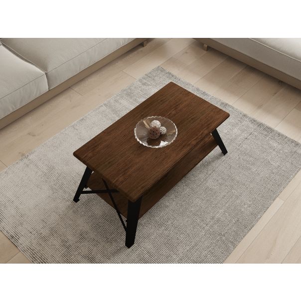 HANAH HOME Klub sto Konik, braon/crna - 835PUQ2812