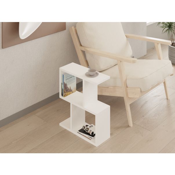 HANAH HOME Pomoćni stočić Zet, bela - 835PUQ2813