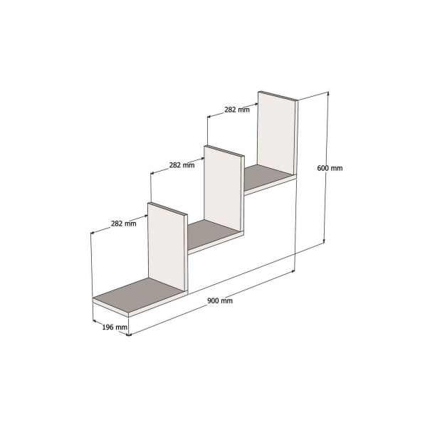 HANAH HOME Zidna polica Mist, bela - 835PUQ2837