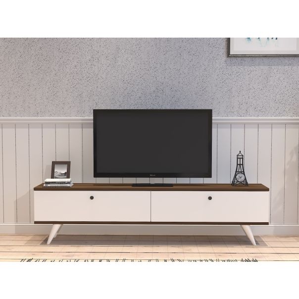 HANAH HOME TV komoda Paris, bela/braon - 835PUQ3021