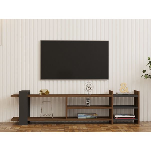 HANAH HOME TV komoda Zeyna, braon/crna - 835PUQ3028