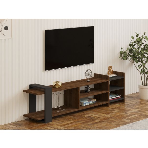 HANAH HOME TV komoda Zeyna, braon/crna - 835PUQ3028