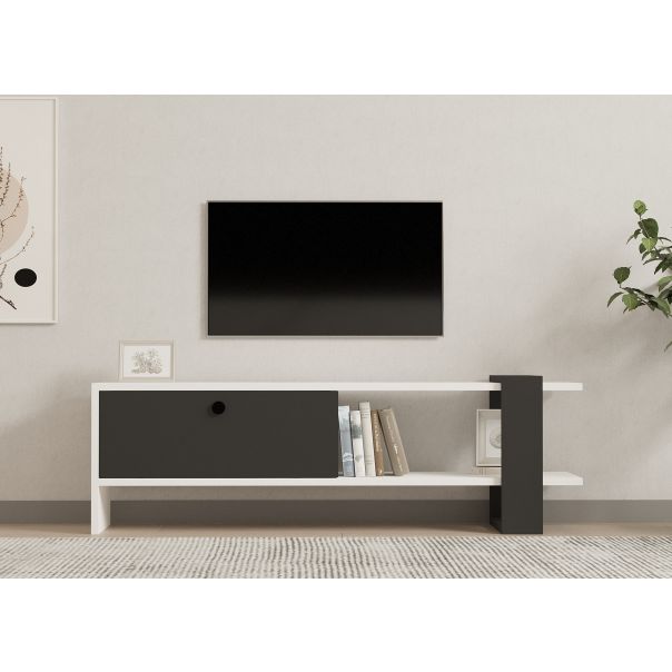 HANAH HOME TV komoda Funda, bela/crna - 835PUQ3029