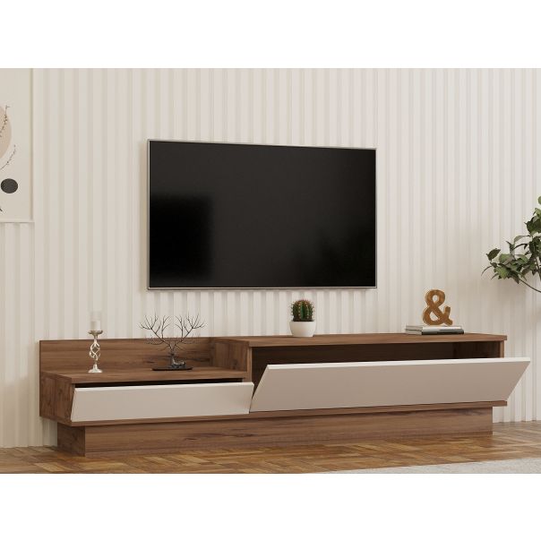 HANAH HOME TV komoda Barko, braon/bela - 835PUQ3047
