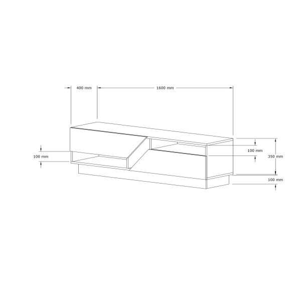 HANAH HOME TV komoda Yaprak, braon/crna - 835PUQ3057