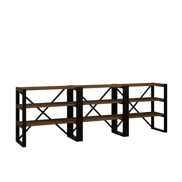 HANAH HOME Komoda Prof, braon/crna - 835PUQ3401