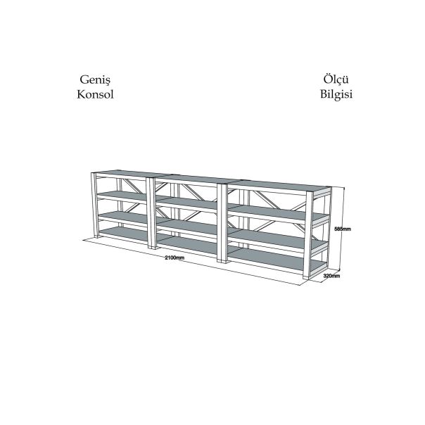 HANAH HOME Komoda Prof, braon/crna - 835PUQ3401