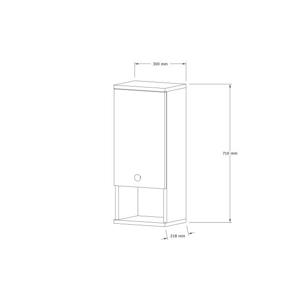 HANAH HOME Ormar za kupatilo Mis, braon - 835PUQ3501
