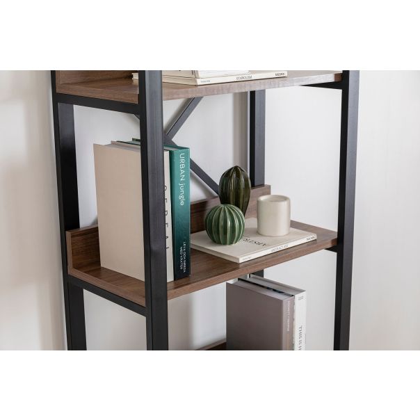 HANAH HOME Polica za knjige Adisa, braon/crna - 835PUQ3610