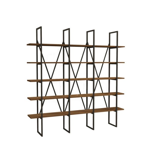 HANAH HOME Polica za knjige Beylerbeyi, braon/antracit - 835PUQ3626