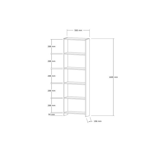 HANAH HOME Polica za knjige New, braon - 835PUQ3633