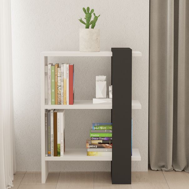 HANAH HOME Polica za knjige Funda, bela/siva - 835PUQ3642