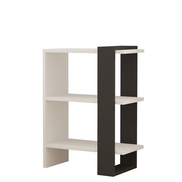 HANAH HOME Polica za knjige Funda, bela/siva - 835PUQ3642