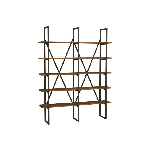 HANAH HOME Polica za knjige Burgaz, braon/antracit - 835PUQ3659