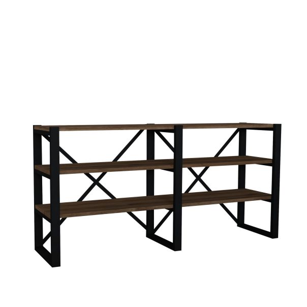 HANAH HOME Polica za knjige Milas, braon/crna - 835PUQ3662