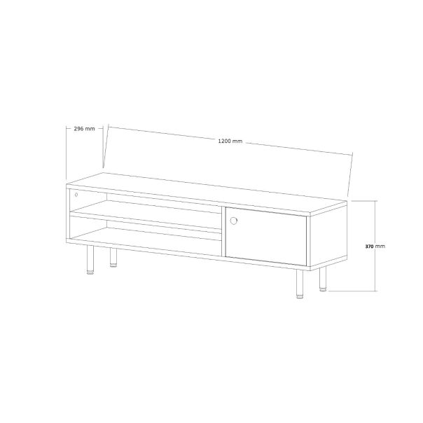 HANAH HOME TV komoda Avila 120x38x30cm, braon - 835PUQ4521